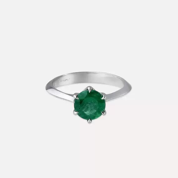 Glenn 1.28 CT Emerald White Gold Ring - 5