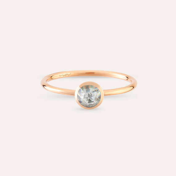Hazel 0.23 CT Rose Cut Diamond Rose Gold Ring - 3
