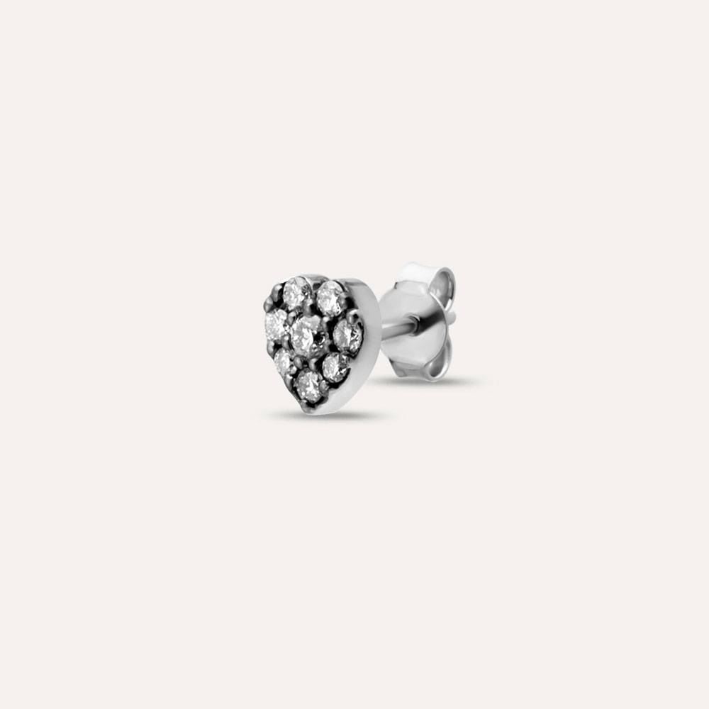 Hearts 0.06 CT Diamond Mini Single Earring