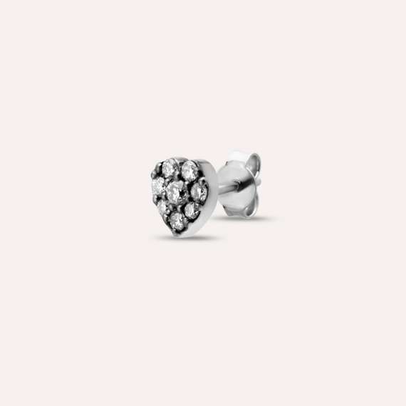 Hearts 0.06 CT Diamond Mini Single Earring - 2