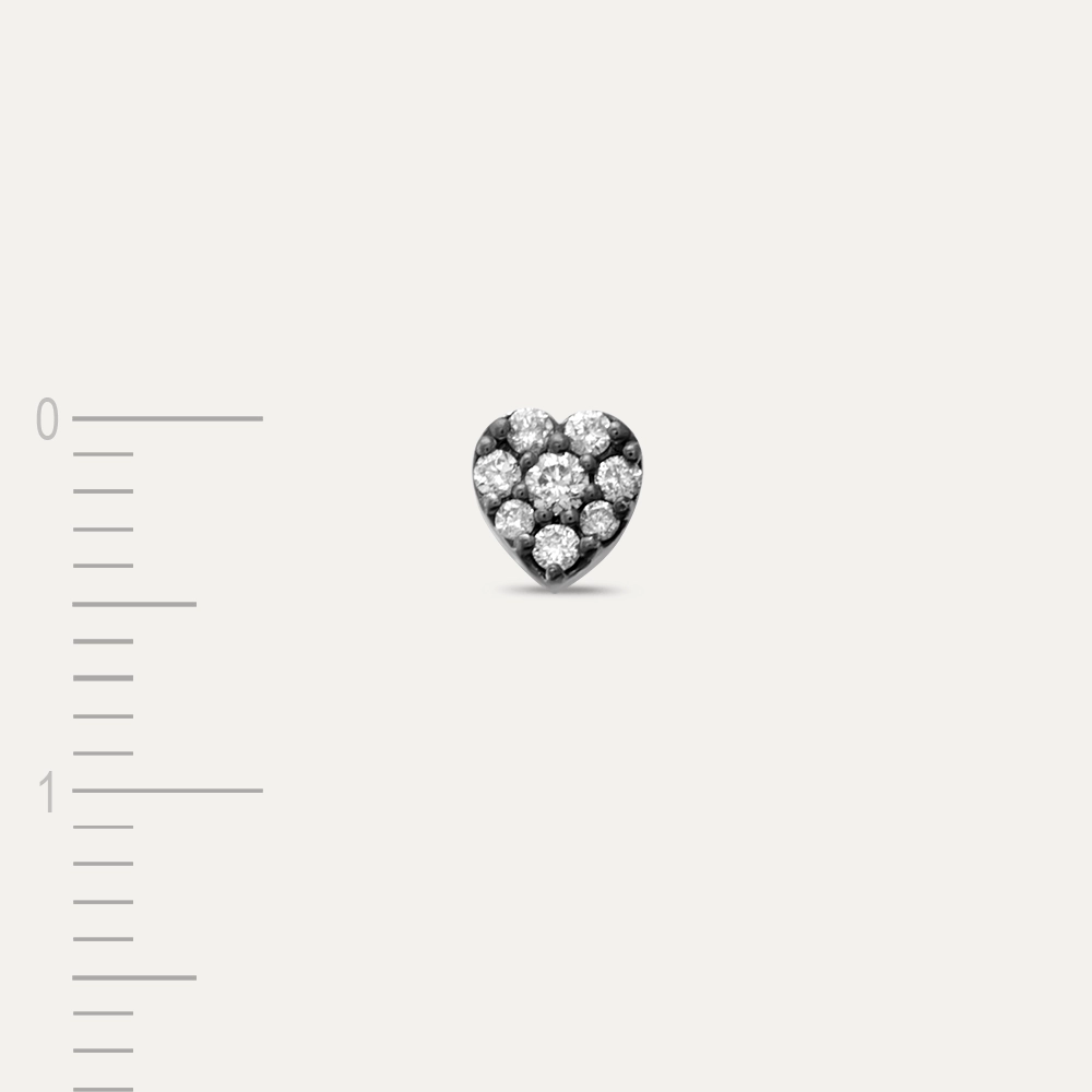 Hearts 0.06 CT Diamond Mini Single Earring - 5