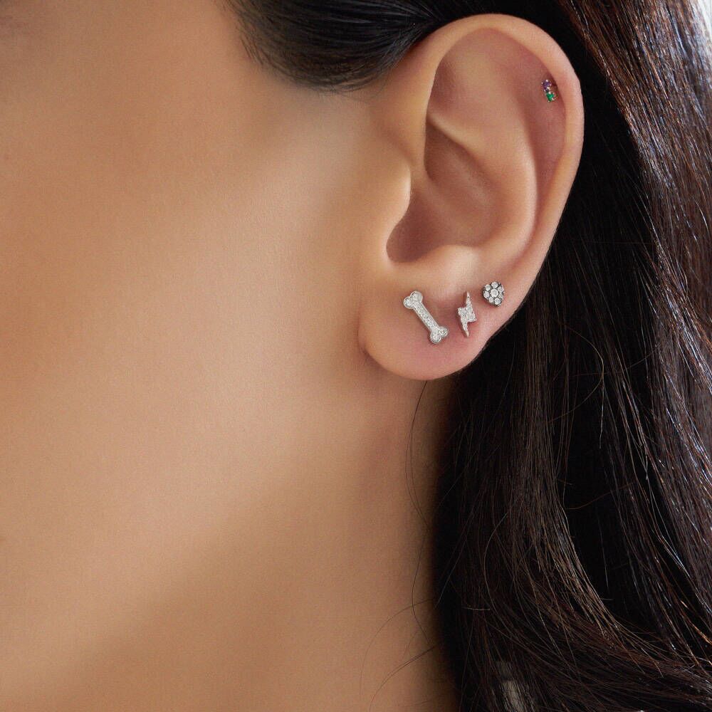 Hearts 0.06 CT Diamond Mini Single Earring