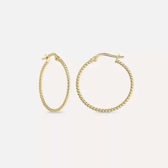 Holly Grand Yellow Gold Hoop Earring - 1