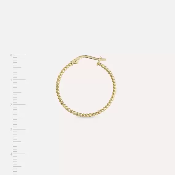 Holly Grand Yellow Gold Hoop Earring - 3