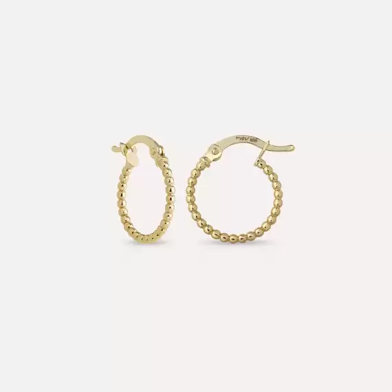 Holly Jr. Yellow Gold Hoop Earring - 1