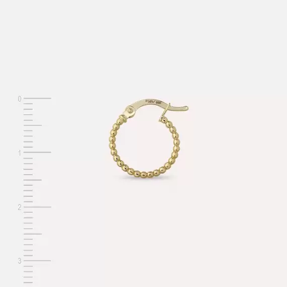 Holly Jr. Yellow Gold Hoop Earring - 2