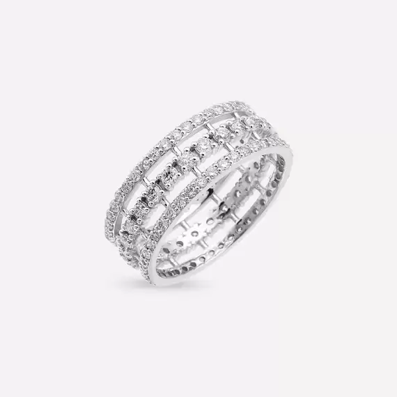 Honey 1.42 CT Diamond White Gold Eternity Ring - 1