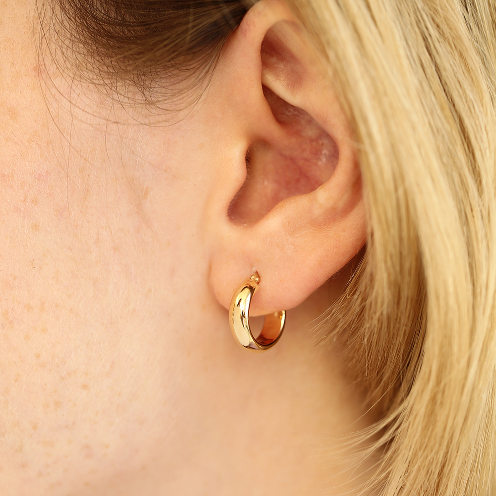 Hoop Mini Yellow Gold Earring - 1