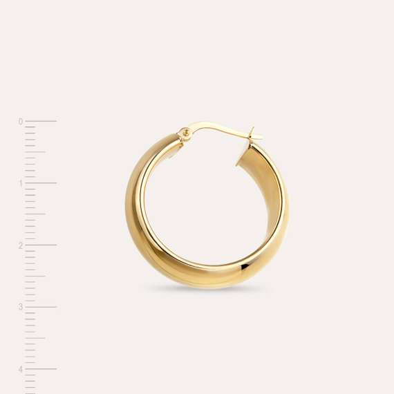 Hoop Yellow Gold Earring - 3