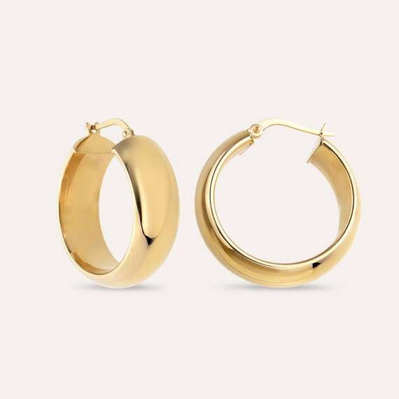 Hoop Yellow Gold Earring - 1