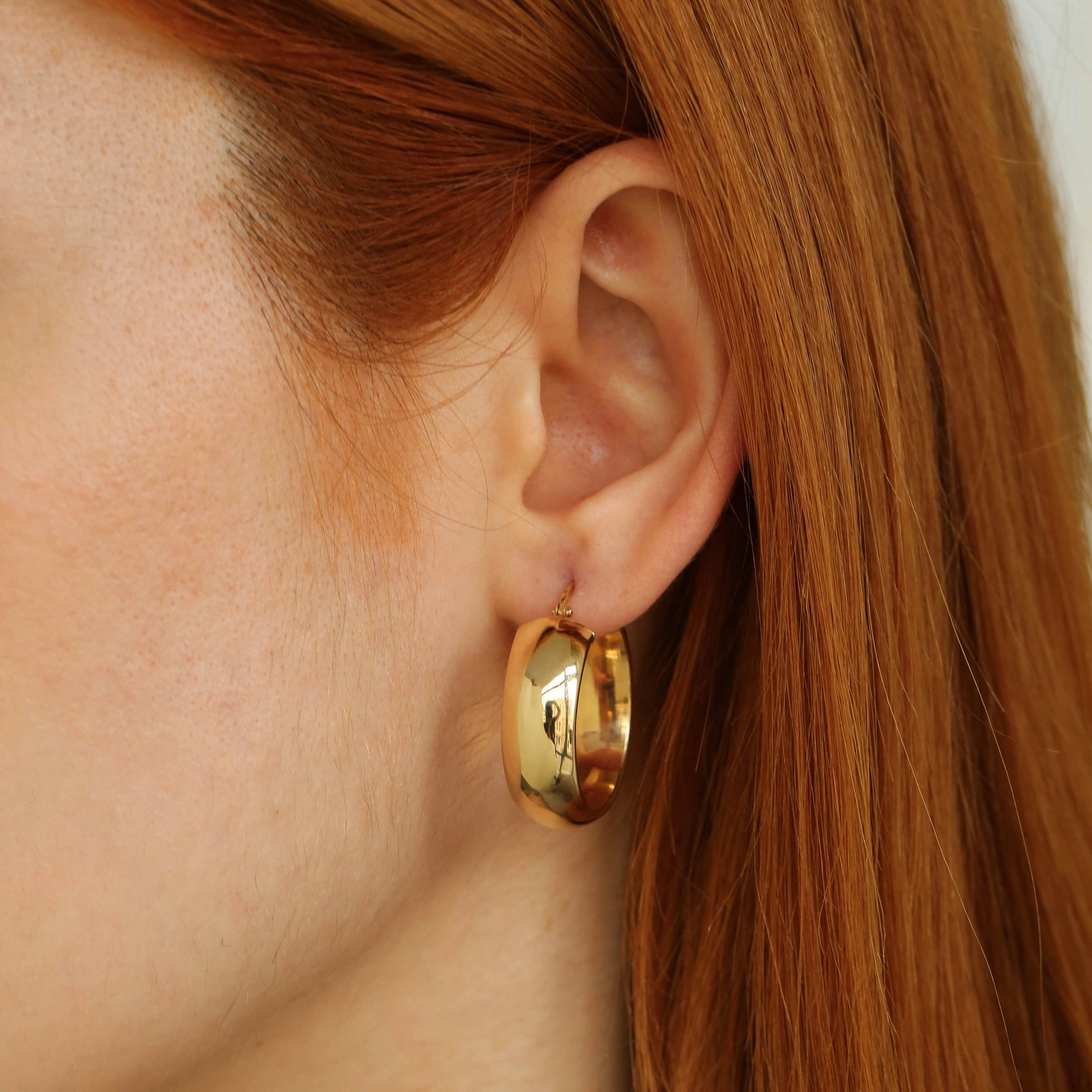 Hoop Yellow Gold Earring - 2