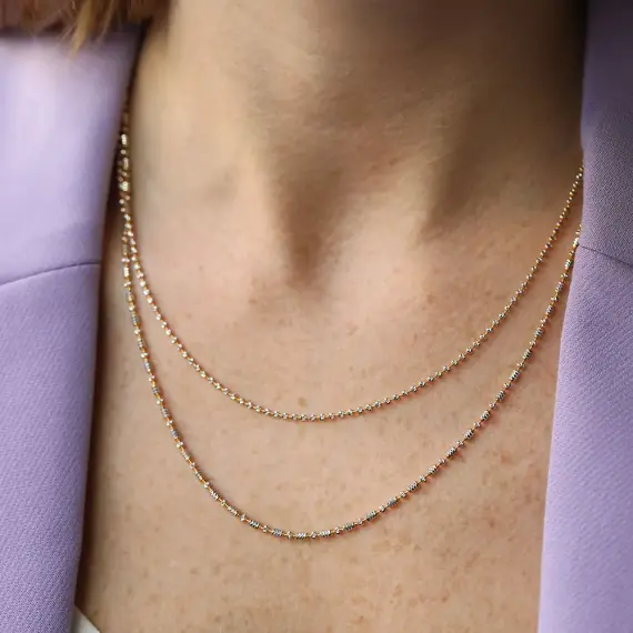 Husk Yellow and White Gold Chain - 2