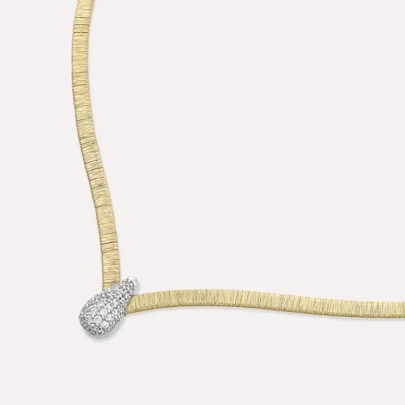Italian Drop Model Yellow Gold Necklace - 1