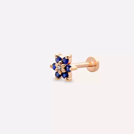 Joy Sapphire and Diamond Rose Gold Piercing - 1