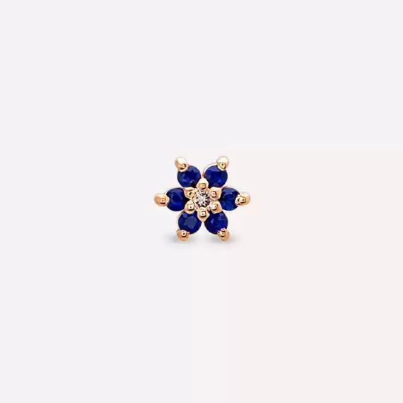 Joy Sapphire and Diamond Rose Gold Piercing - 5