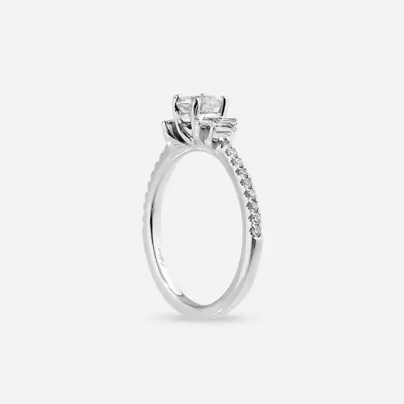 Karin 0.86 CT Baguette Cut Diamond White Gold Ring - 6