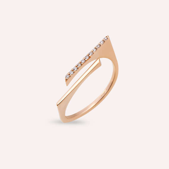 Keen 0.05 CT Diamond Rose Gold Ring - 3