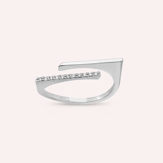 Keen 0.05 CT Diamond White Gold Ring - 1