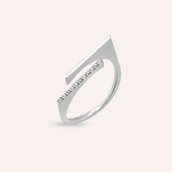 Keen 0.05 CT Diamond White Gold Ring - 3