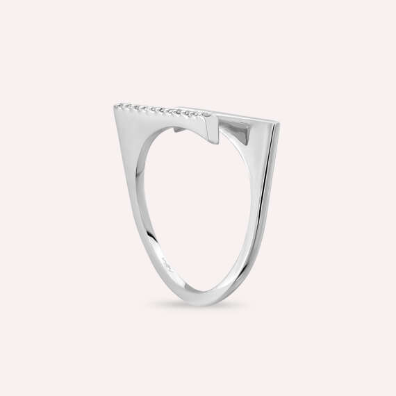 Keen 0.05 CT Diamond White Gold Ring - 4