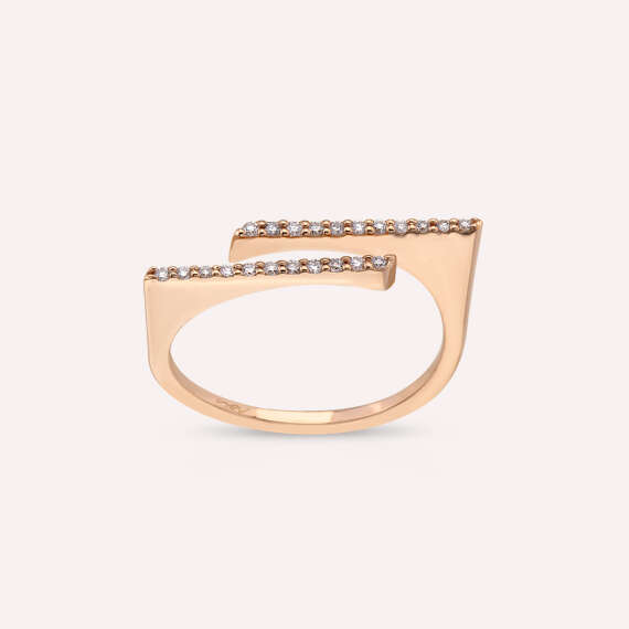 Keen 0.10 CT Diamond Rose Gold Ring - 1