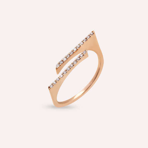 Keen 0.10 CT Diamond Rose Gold Ring - 3