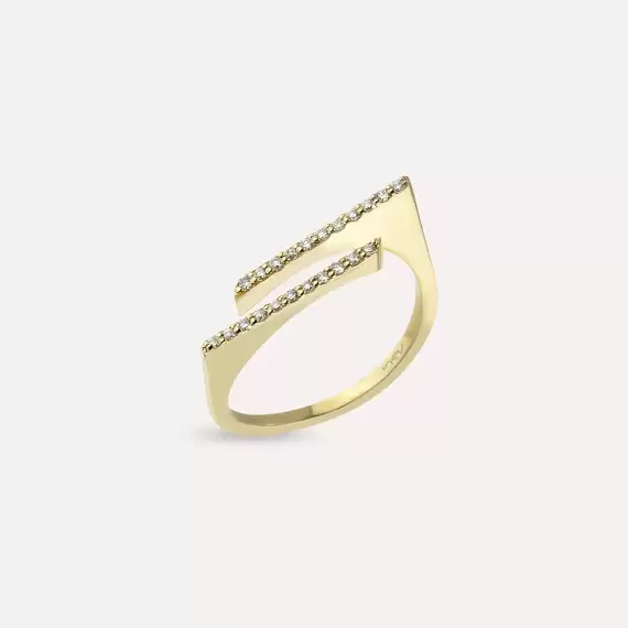 Keen 0.10 CT Diamond Yellow Gold Ring - 2