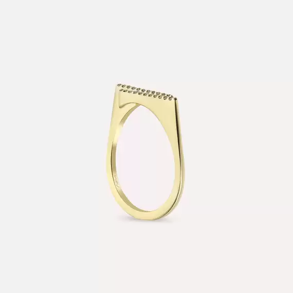 Keen 0.10 CT Diamond Yellow Gold Ring - 4