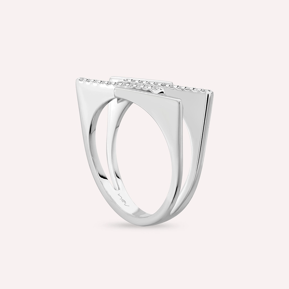 Keen 0.11 CT Diamond White Gold Ring - 4