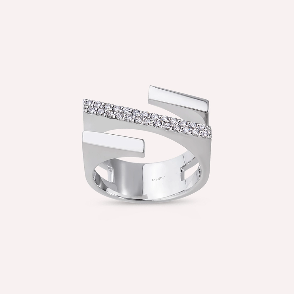Keen Bold 0.27 CT Diamond White Gold Ring - 1
