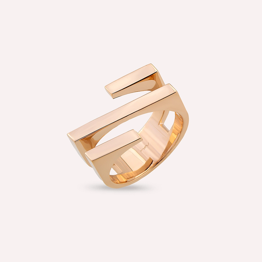 Keen Bold Rose Gold Ring - 2