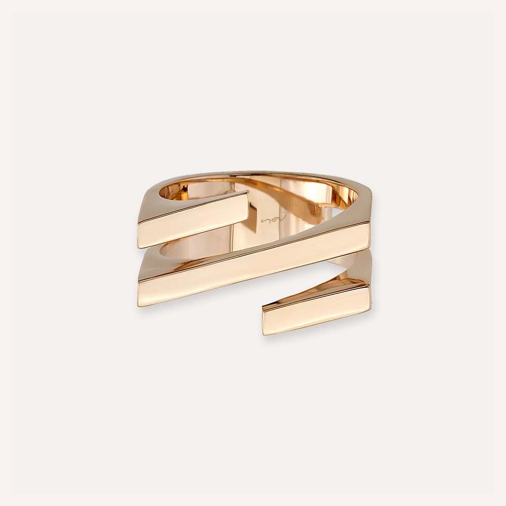 Keen Bold Rose Gold Ring - 3