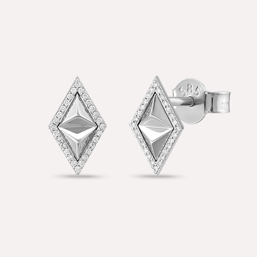 Kiara 0.25 CT Diamond White Gold Earring - 1