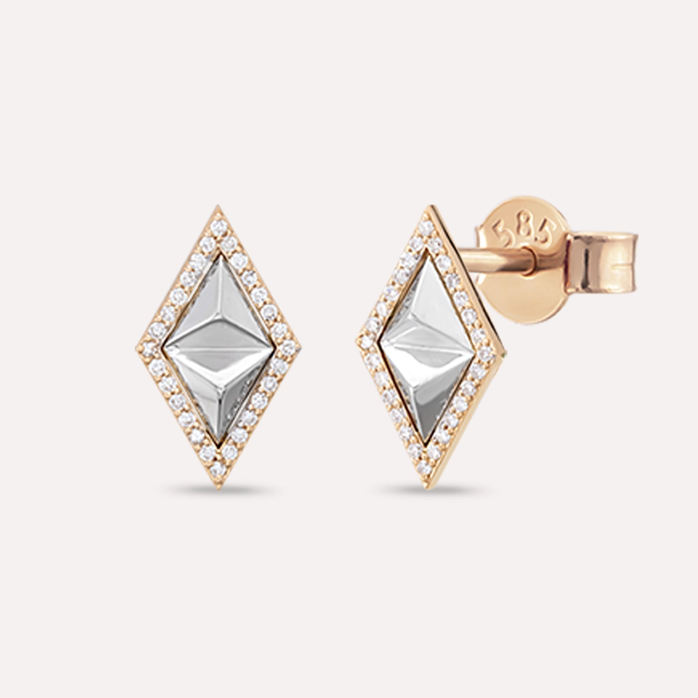 Kiara 0.28 CT Diamond Rose Gold Earring - 1