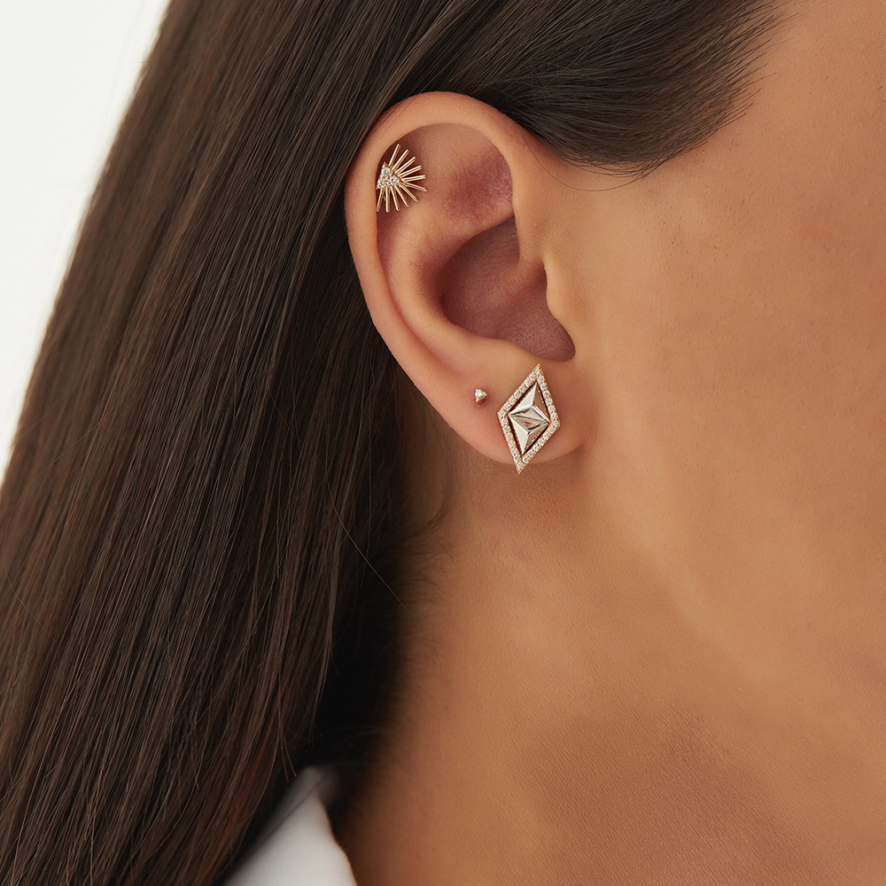 Kiara 0.28 CT Diamond Rose Gold Earring - 3