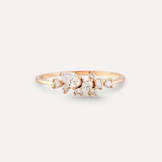 Kleio 0.4 CT Diamond Rose Gold Ring - 6