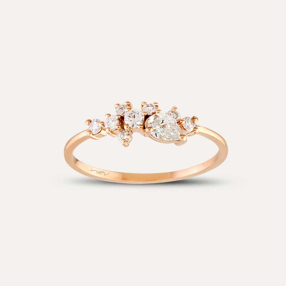 Kleio 0.4 CT Diamond Rose Gold Ring