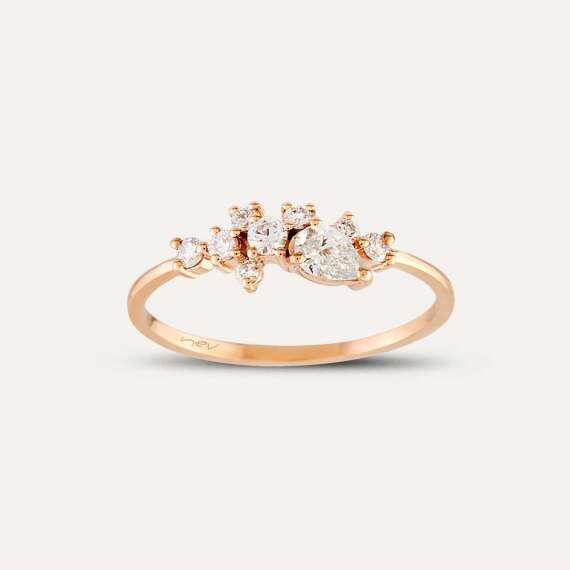 Kleio 0.4 CT Diamond Rose Gold Ring - 1