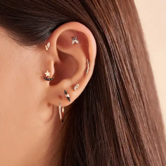 Koza Black Diamond Rose Gold Piercing - 2