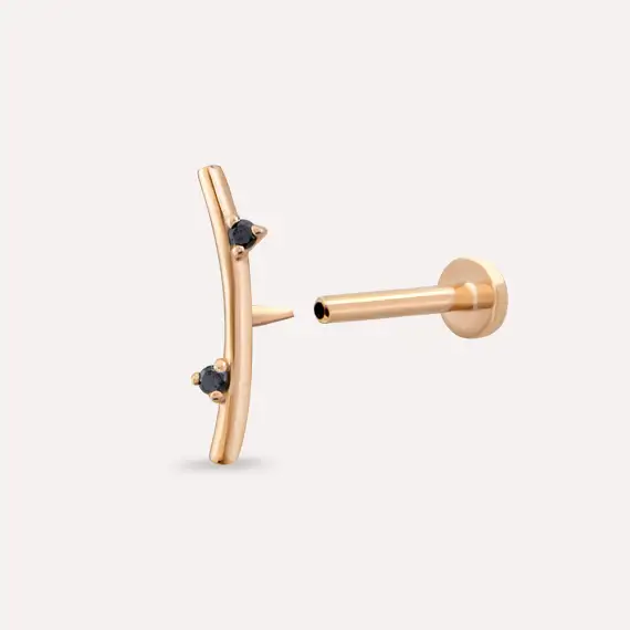 Koza Black Diamond Rose Gold Piercing - 4