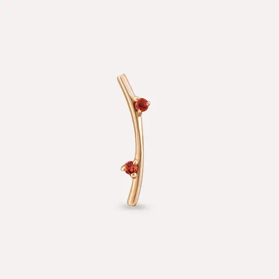 Koza Orange Sapphire Rose Gold Piercing - 3