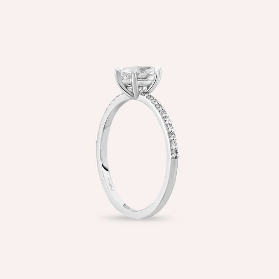 Kyra 0.65 CT Marquise Cut Diamond White Gold Ring - 5