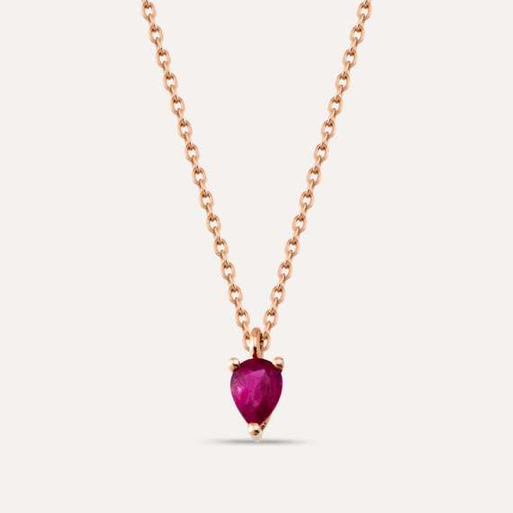 Lana 0.16 CT Ruby Rose Gold Pendant - 1