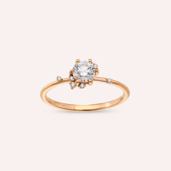 Leah 0.53 CT Diamond Rose Gold Ring - 3