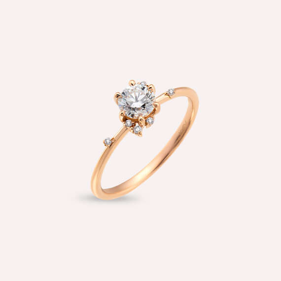 Leah 0.53 CT Diamond Rose Gold Ring - 4
