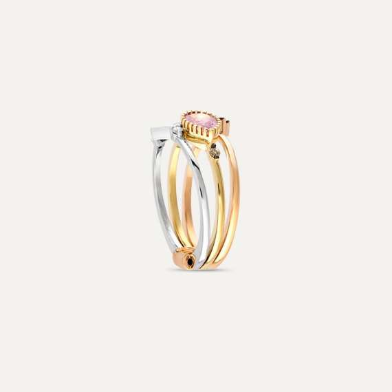 Lillet 1.04 CT Diamond and Pink Sapphire Ring - 6