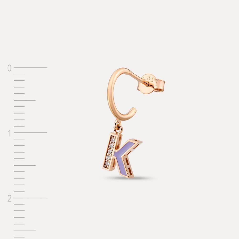 Letter k store earrings