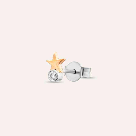 Little Star 0.04 CT Diamond Mini Single Earring - 1