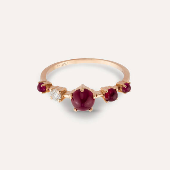 Lola 1.20 CT Ruby and Diamond Rose Gold Ring - 5