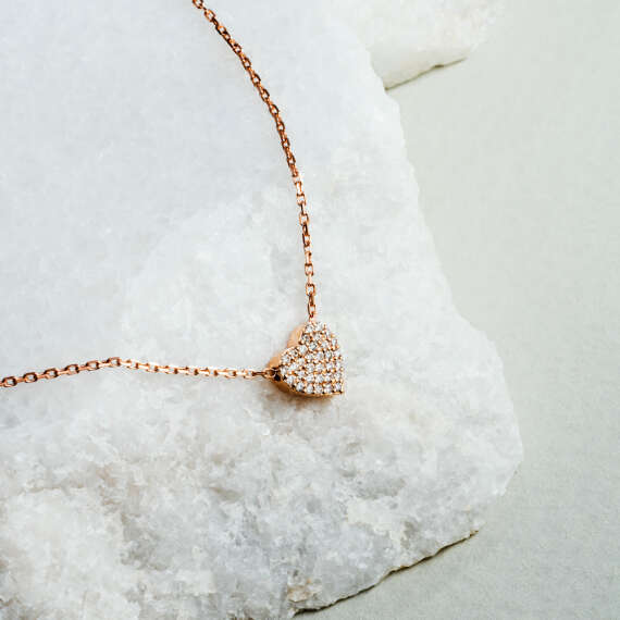 Love 0.15 CT Diamond Rose Gold Necklace - 2